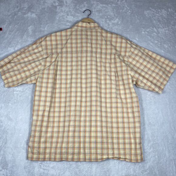 Simms Shirt Mens XLarge Orange Plaid Cor3 Short Sleeve Fishing - Picture 10 of 11